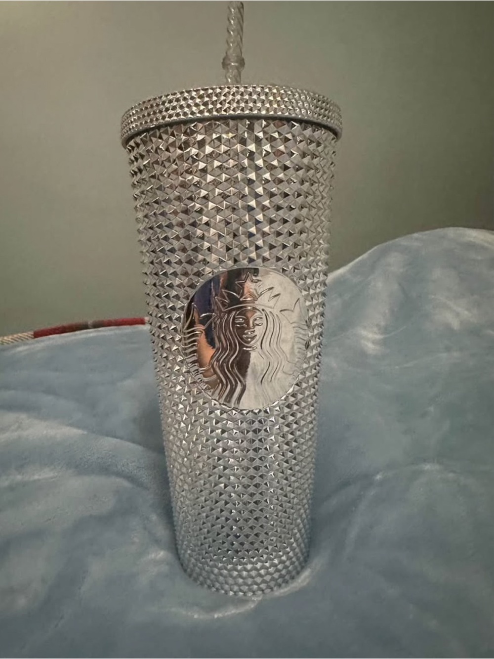 Disney Silver Studded Tumbler with Mickey Emblem and Straw - Picture 2 of 2